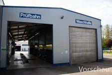 Prüfbahn und Waschhalle