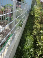Betonsockel als Garteneinfassung in Oberscheckenbach