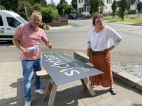 René & Kerstin beim Umzug in die Bahnhofstraße