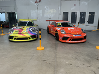 Porsche Cup Rennwagen nach Unfallinstandsetzung