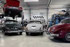 Einblick in die Werkstatt. Jaguar MK2