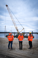 Wir arbeiten mit am Landschaftswandel Lausitzer Seenland 🦺 ♻️  #wirmachenbodengut 🚧🌱👷♻️