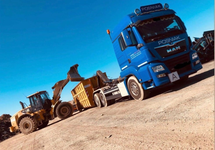 Beladung eines Containers